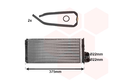 43006226 VAN Wezel Radiador de forno (de aquecedor)