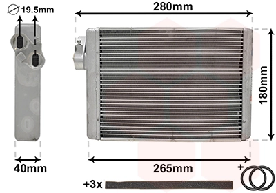 Radiador de forno (de aquecedor) para Audi A5 8T3