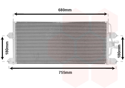 Radiador de aparelho de ar condicionado para Volkswagen Transporter 24, 25, 251