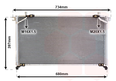 Radiador de aparelho de ar condicionado para Nissan Terrano WD21