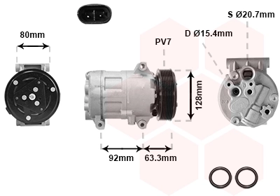 4300K369 VAN Wezel Compressor de aparelho de ar condicionado