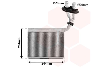 Radiador de forno (de aquecedor) para Volkswagen Touareg II 7P5, 7P6