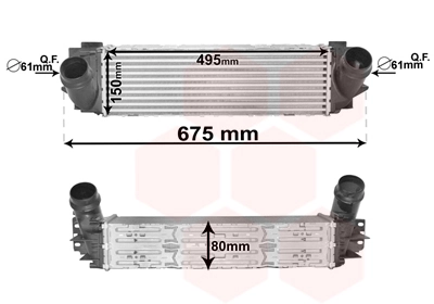 Radiador de intercooler para BMW X3 F25