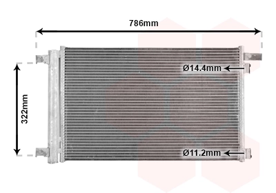 Radiador de aparelho de ar condicionado 6455HW Peugeot/Citroen