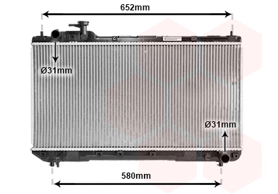 Radiador de esfriamento de motor 2213135 Denso