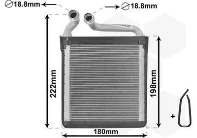 58006256 VAN Wezel Radiador de forno (de aquecedor)