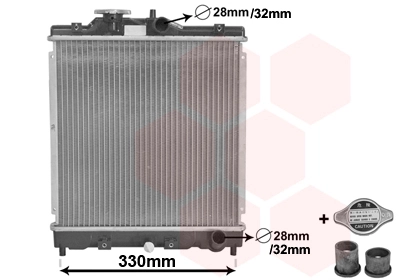 25002121 VAN Wezel Radiador de esfriamento de motor