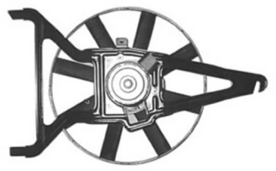 Ventilador elétrico de esfriamento montado (motor + roda de aletas) MTC867AX Magneti Marelli