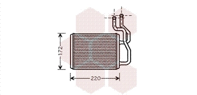 Radiador de forno (de aquecedor) para KIA Carens I FJ