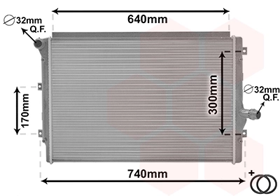 58012208 VAN Wezel Radiador de esfriamento de motor