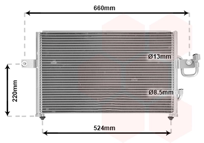 Radiador de aparelho de ar condicionado para Hyundai Accent X-3