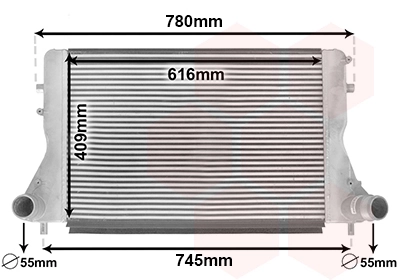Radiador de intercooler 818391 VALEO