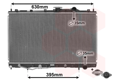  Radiador de esfriamento de motor Mitsubishi Galant VII hatchback (E5A, E7A, E8A) (1992 - 1996) VII