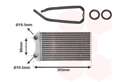 43006439 VAN Wezel Radiador de forno (de aquecedor)