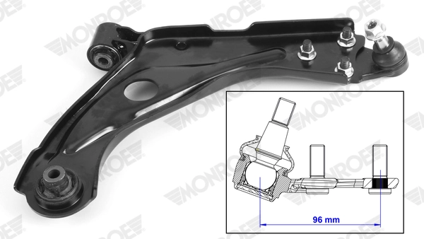Braço oscilante inferior direito de suspensão dianteira 1682729080 Peugeot/Citroen