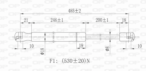 GSR610100 Open Parts Amortecedor de tampa de porta-malas (de 3ª/5ª porta traseira)