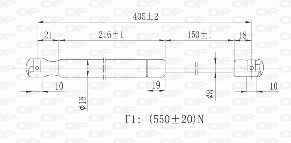 GSR615100 Open Parts Amortecedor de tampa de porta-malas (de 3ª/5ª porta traseira)