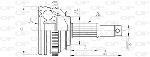 CVJ544710 Open Parts