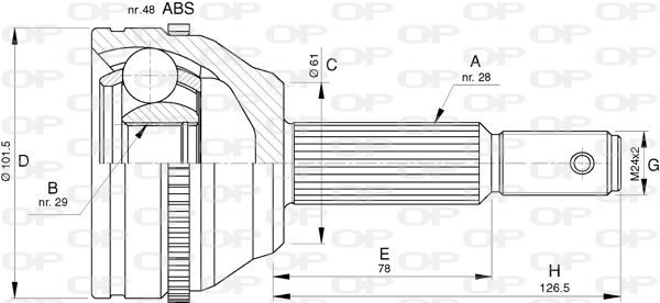 CVJ576610 Open Parts