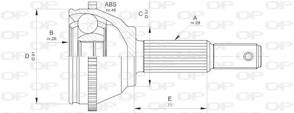 CVJ560410 Open Parts