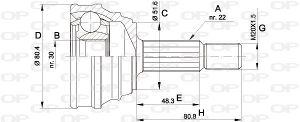 CVJ519010 Open Parts