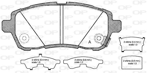 Sapatas do freio dianteiras de disco para Mazda 2 DE