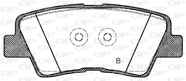 BPA136242 Open Parts Sapatas do freio traseiras de disco