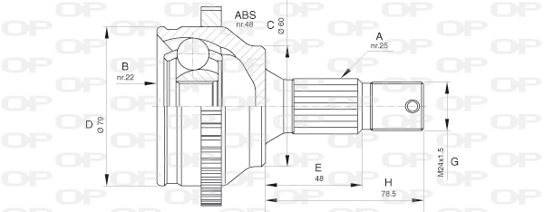 CVJ562610 Open Parts