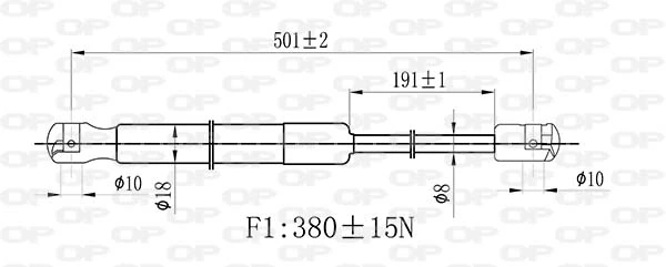 GSR650600 Open Parts Amortecedor de tampa de porta-malas (de 3ª/5ª porta traseira)