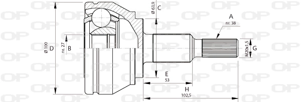 CVJ570410 Open Parts