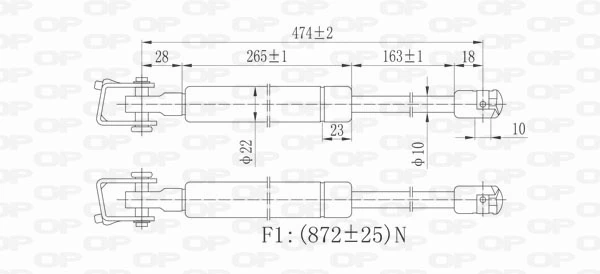 GSR636210 Open Parts Amortecedor de tampa de porta-malas (de 3ª/5ª porta traseira)