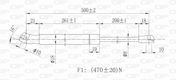 GSR638400 Open Parts Amortecedor de tampa de porta-malas (de 3ª/5ª porta traseira)