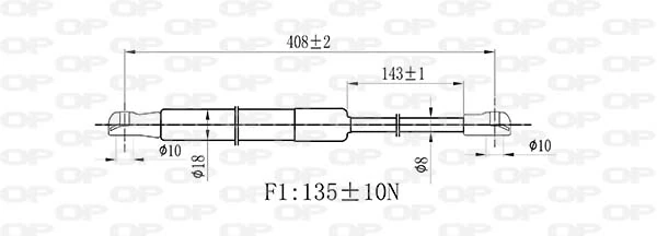 Amortecedor de tampa de porta-malas (de 3ª/5ª porta traseira) Mercedes A4539800064