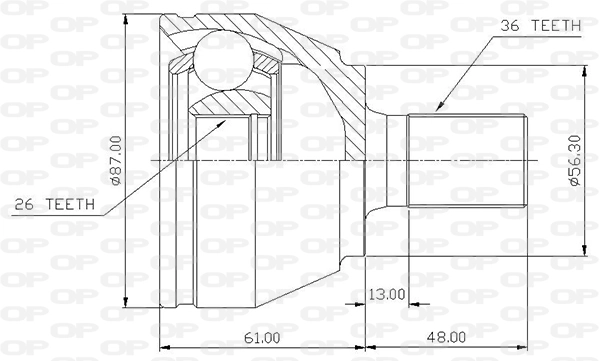 CVJ564310 Open Parts