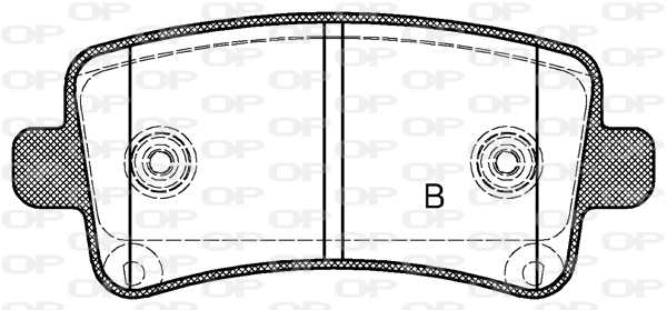 BPA138804 Open Parts Sapatas do freio traseiras de disco