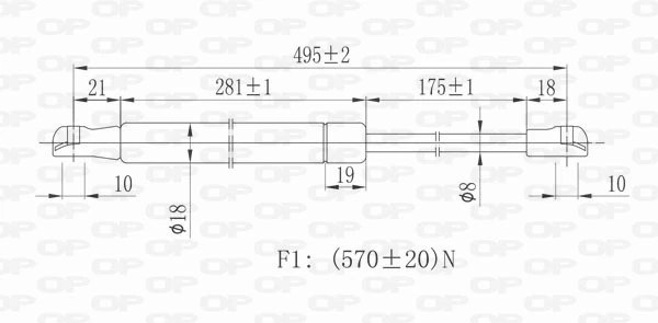 GSR613700 Open Parts Amortecedor de tampa de porta-malas (de 3ª/5ª porta traseira)