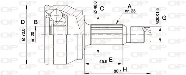 CVJ503710 Open Parts