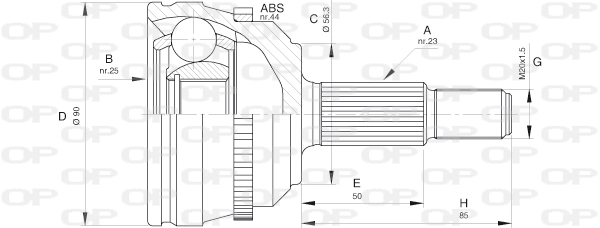 CVJ544110 Open Parts