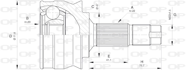 CVJ539710 Open Parts