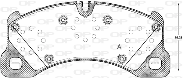 Sapatas do freio dianteiras de disco para Volkswagen Touareg 7P5, 7P6