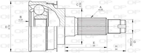 CVJ513610 Open Parts