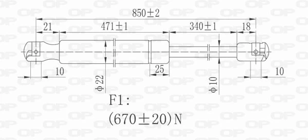 GSR637800 Open Parts Amortecedor de tampa de porta-malas (de 3ª/5ª porta traseira)