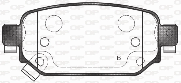 BPA173102 Open Parts Sapatas do freio traseiras de disco