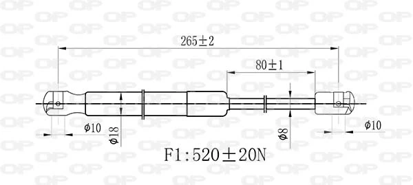 GSR643000 Open Parts Amortecedor de tampa de porta-malas (de 3ª/5ª porta traseira)