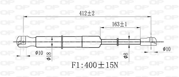 GSR648700 Open Parts Amortecedor de tampa de porta-malas (de 3ª/5ª porta traseira)
