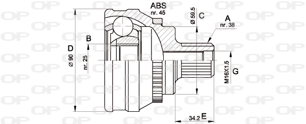 CVJ511910 Open Parts