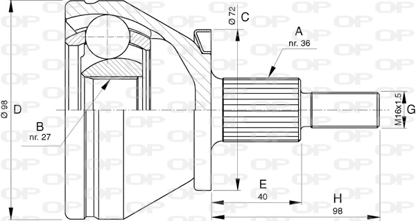 CVJ575310 Open Parts