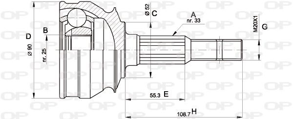 CVJ500710 Open Parts