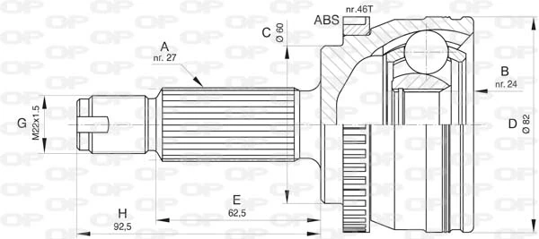 Junta homocinética externa dianteira Hyundai Elantra V MD ao melhor preço