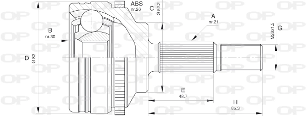CVJ536510 Open Parts